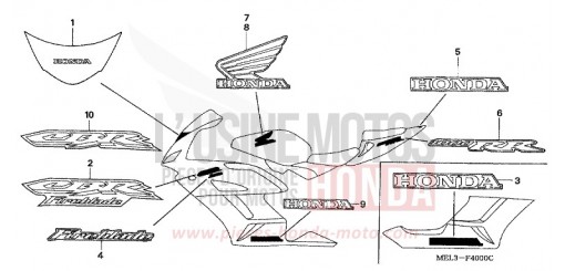 STRISCIA/MARCHIO (1) CBR1000RR4 di 2004